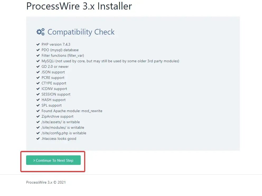 Compatibility check. Compatibility check