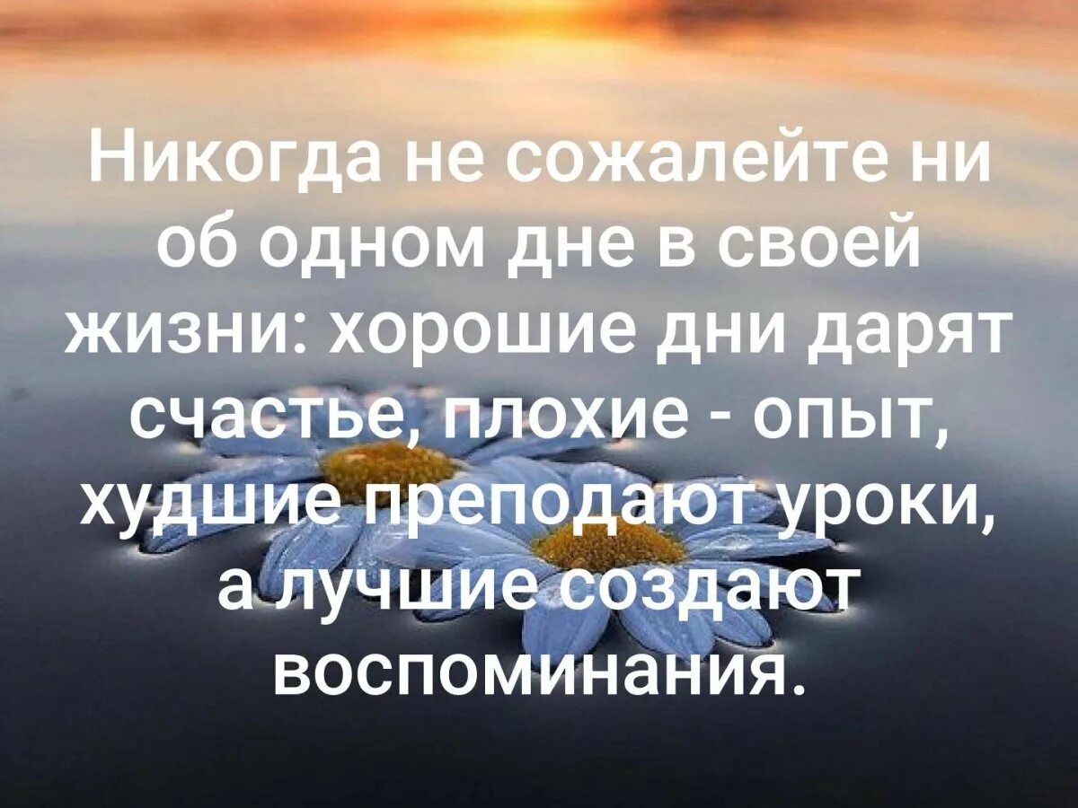 Почему лучше помнить хорошее. Никогда не жалейте ни дня прожитой жизни. Никогда не сожалейте ни об одном дне в своей. Не жалею ни об одном дне. Никогда не жалей ни об одном дне в своей жизни.