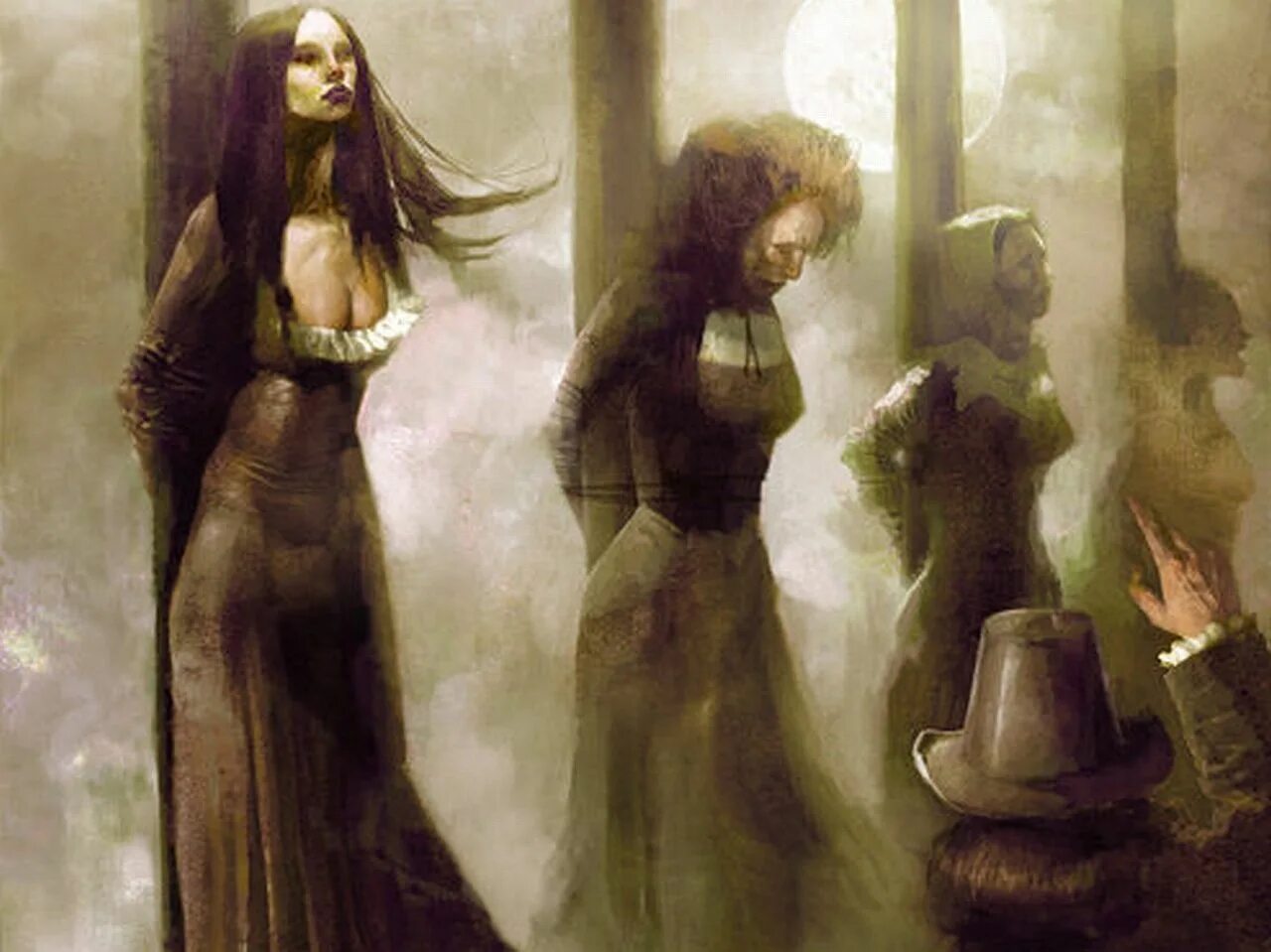 Ведьмы истории фото Weird Sisters Weird sisters, Digital art fantasy, Fantasy illustration