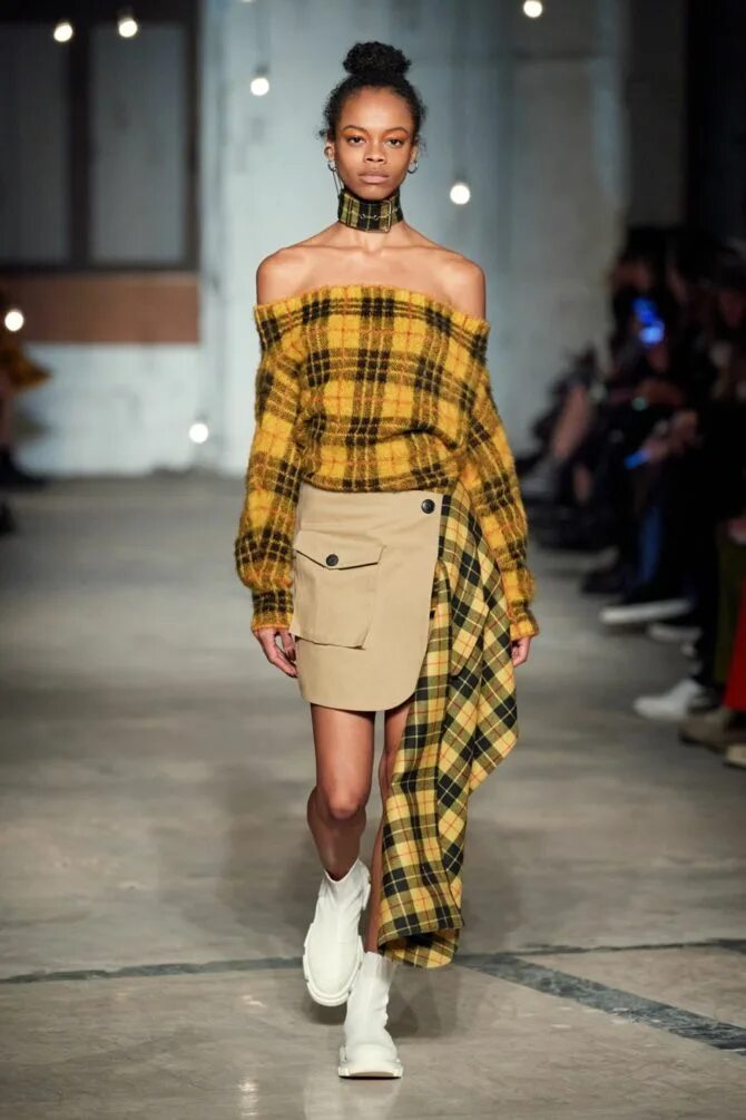 Prada Fall Winter 2020 2021. Коллекция одежды 2022 клетка тартан. Модные тенденции. Модные тренды. Тренд клетка