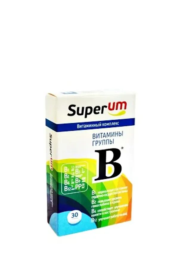 Витаминный комплекс в Superum витамины. Комплекс витаминов группы b super um. Витамины группы в табл x30. Витаминный комплекс super um. Купить хорошие витамины группы в