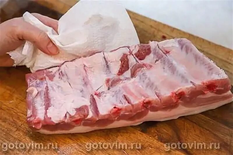 Как снять пленку с ребрышек свиных Запеченные свиные ребрышки с дымком пошаговый фоторецепт