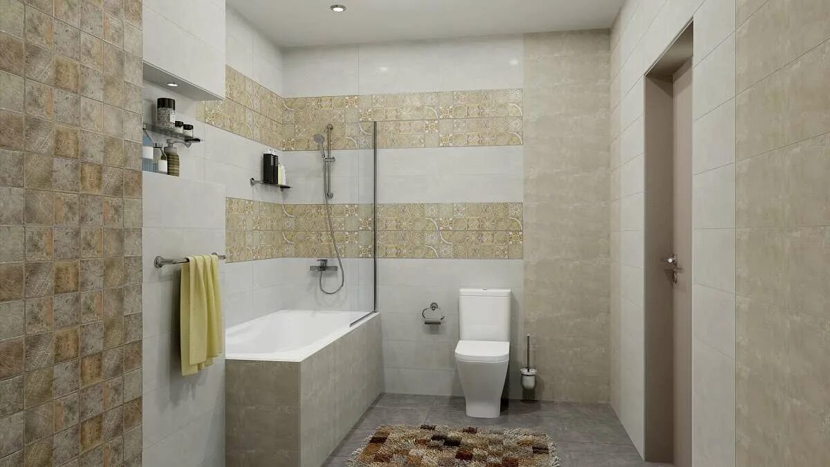 Плитки алма грейс в интерьере ванной Greys 20x60, Alma Ceramica Интернет-магазин Плитбург