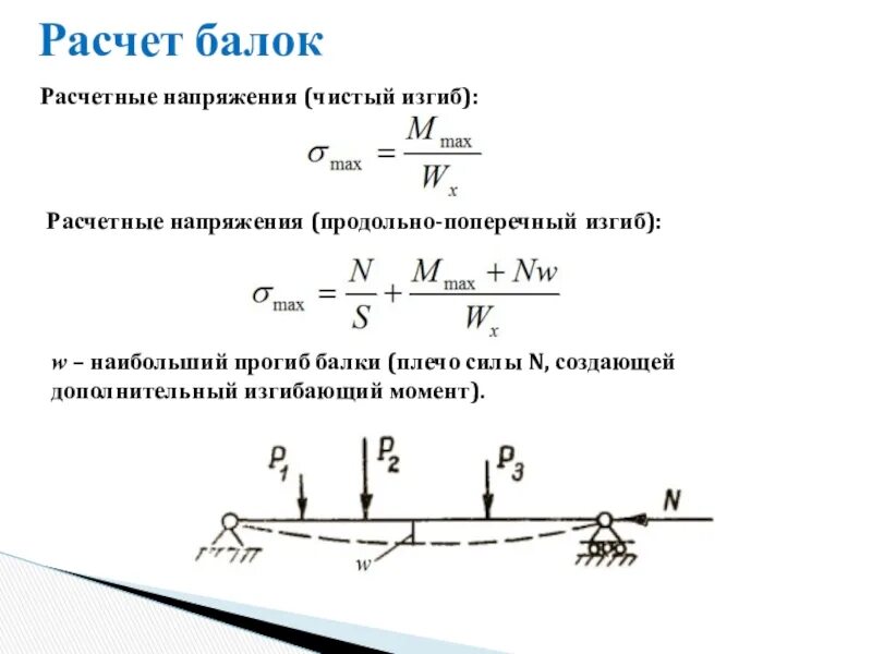 Прогиб балки. Расчет металлической балки формула. формула для расчет напряжения в балки. расчет балки на прочность формула. расчетная длина балки формула.