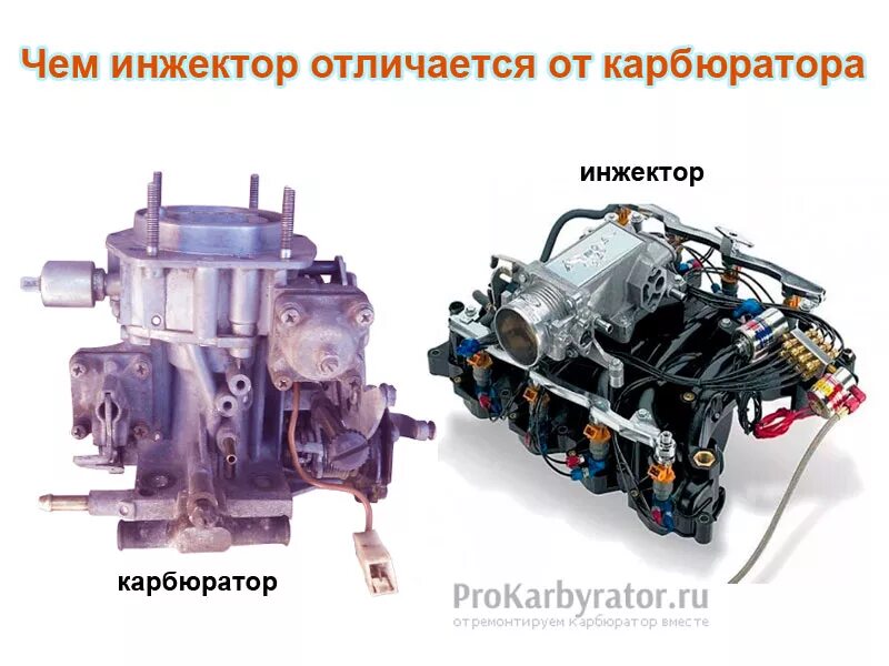 Чем отличаются моторы. Инжектор и карбюратор отличия. Карбюраторные и инжекторные двигатели различия. Как отличить карбюратор от инжектора ВАЗ. Отличие инжектора от карбюратора.