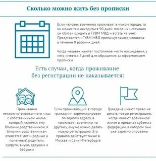 Сколько можно проживать без прописки