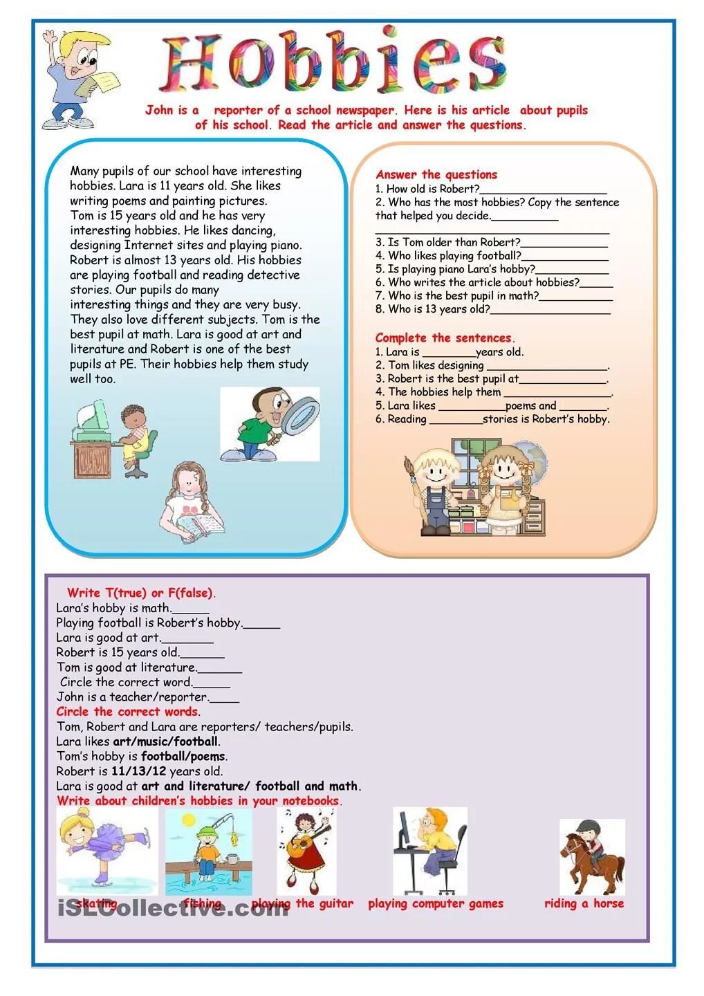 Lets speak about hobby. Leisure activities топик. Vocabulary about hobbies. Hobby на английском. My hobby for kids.