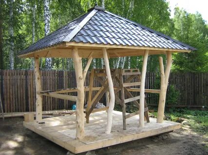 Деревянная беседка каркас