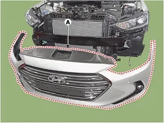 Как снять бампер хендай элантра Ремонт и обслуживание Hyundai Elantra XD (J3) Передний бампер ** 2000-2003 год