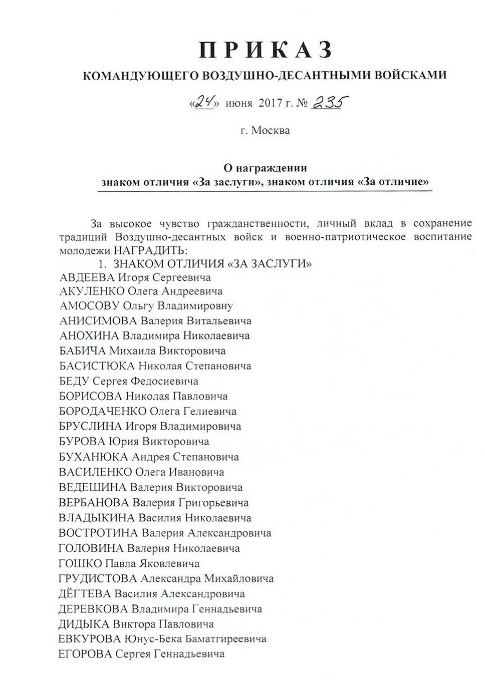 Приказ о награждении знаком. Приказы командующего ВДВ. Приказ о поощрении военнослужащих. Приказ командующего воздушно-десантными войсками. Приказ командира части о поощрении военнослужащих.