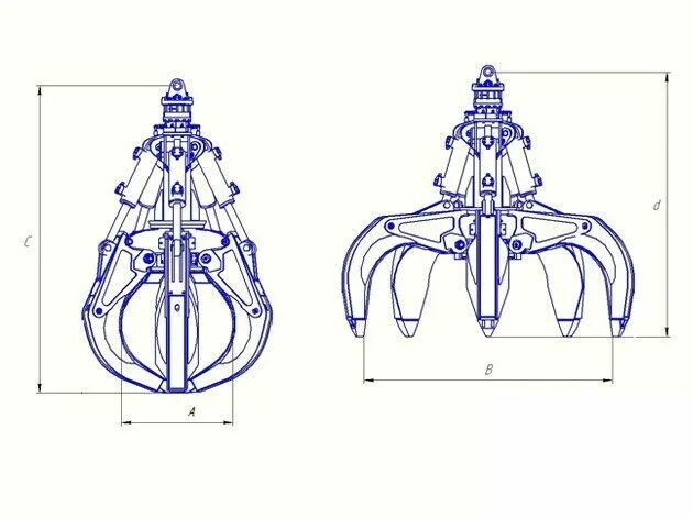 Импульс захват. Грейфер гидравлический многочелюстной. Грейфер 5 лепестковый. Грейфер лепестковый гл-1 схема. Грейфер 6 лепестковый чертеж.