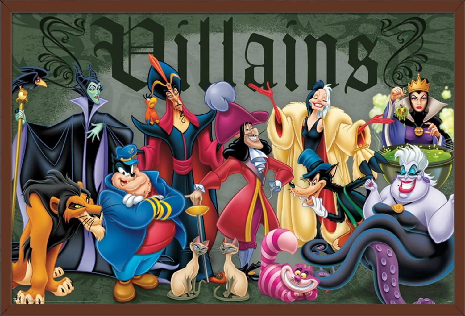 Disney villains. Злые герои бандиты Диснея.