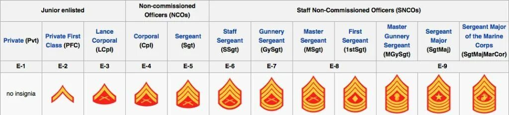 Enlisted звания. Sgt звание. Звания USMC. Ранги в энлистед.