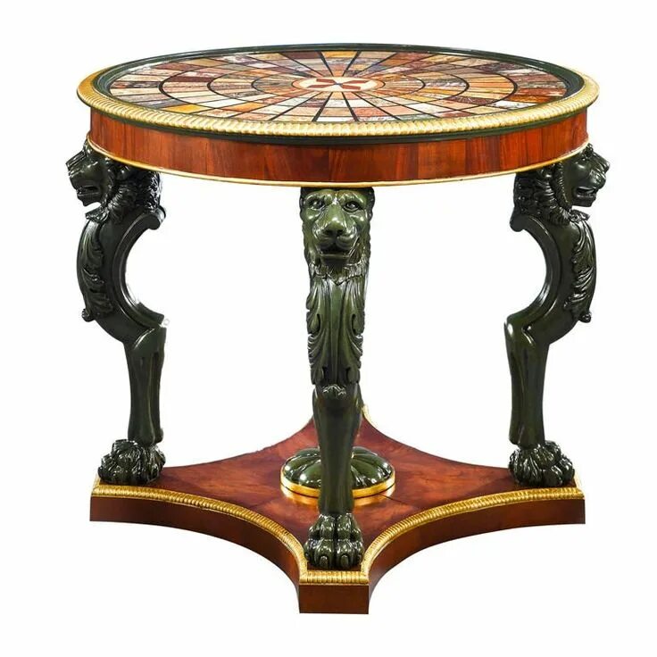 Стол в древности. Антикварный столик. Изящный столик. Круглый резной стол. Древний столик.