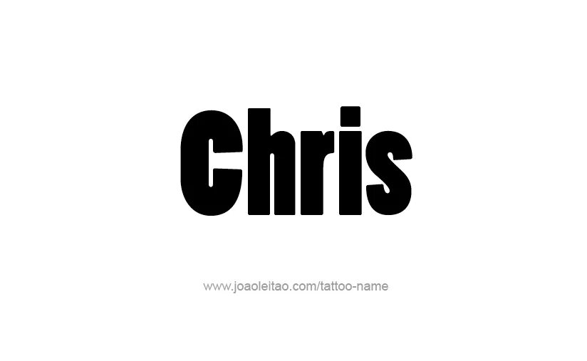 Chris name. Тату chris имя.