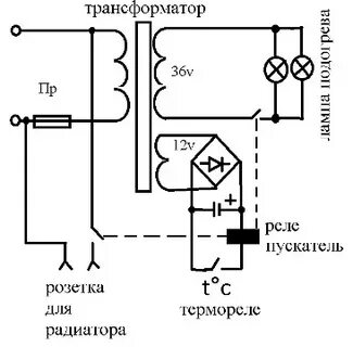 Схема масляного обогревателя