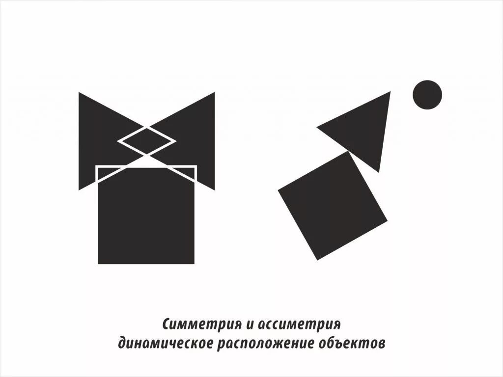 Асимметрия форм. Асимметрия в композиции. симметрия и асимметрия в композиции. симметричная композиция из геометрических фигур. асимметричные и симметричные композиции из фигур.