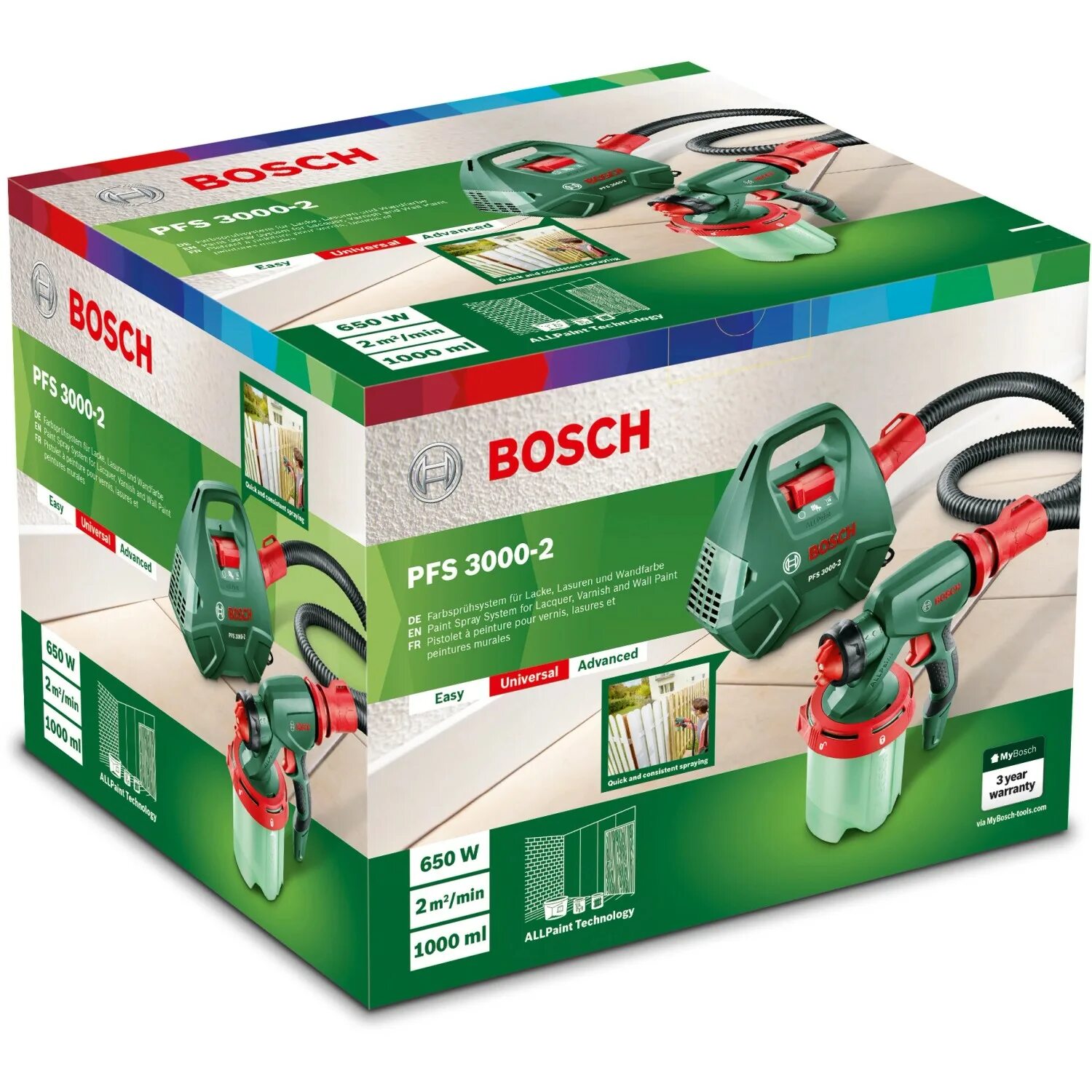 Купить краскопульт bosch. Bosch PFS 3000-2 (0603207100). Бош PFS 3000-2. Краскораспылитель Bosch PFS 3000-2 0. Краскопульт электрический Bosch PFS 3000-2.