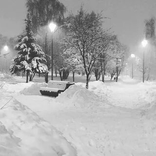 В москве пошел снег