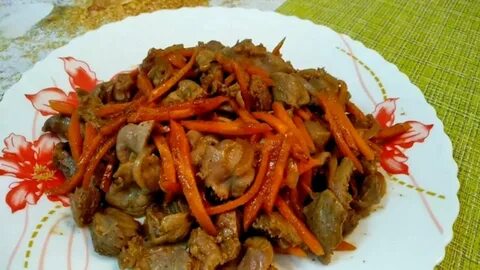 Хе из желудков куриных по корейски рецепт