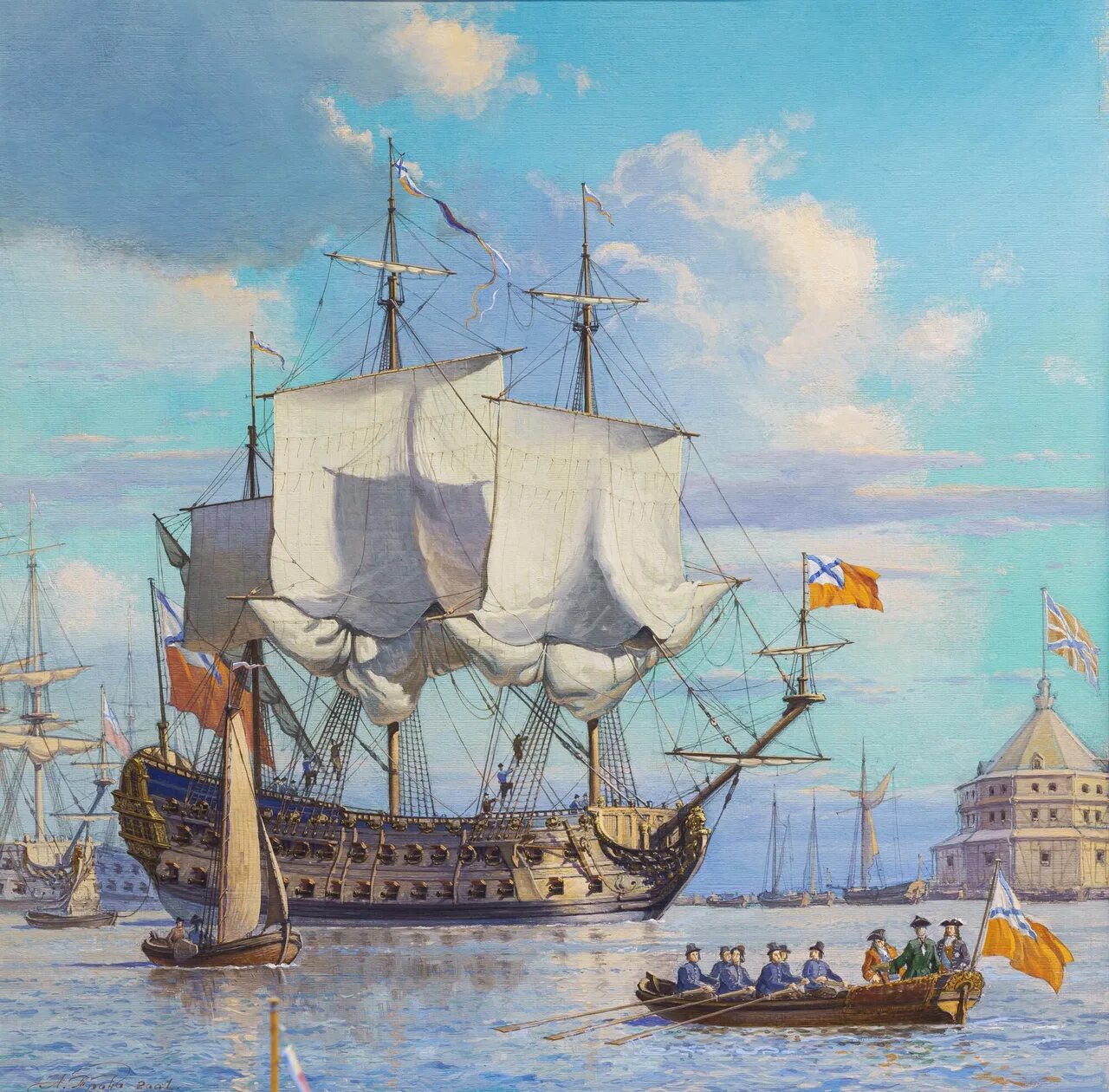 Пушечный линейный корабль. Лесное линейный корабль, 1718. парусный флот петра 1.
