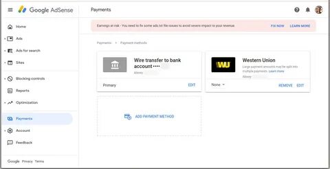Выплаты adsense на расчетный счет пейтрикс