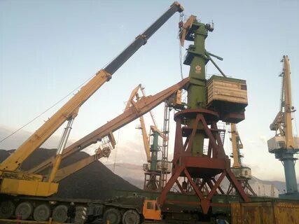 Установка портальных кранов
