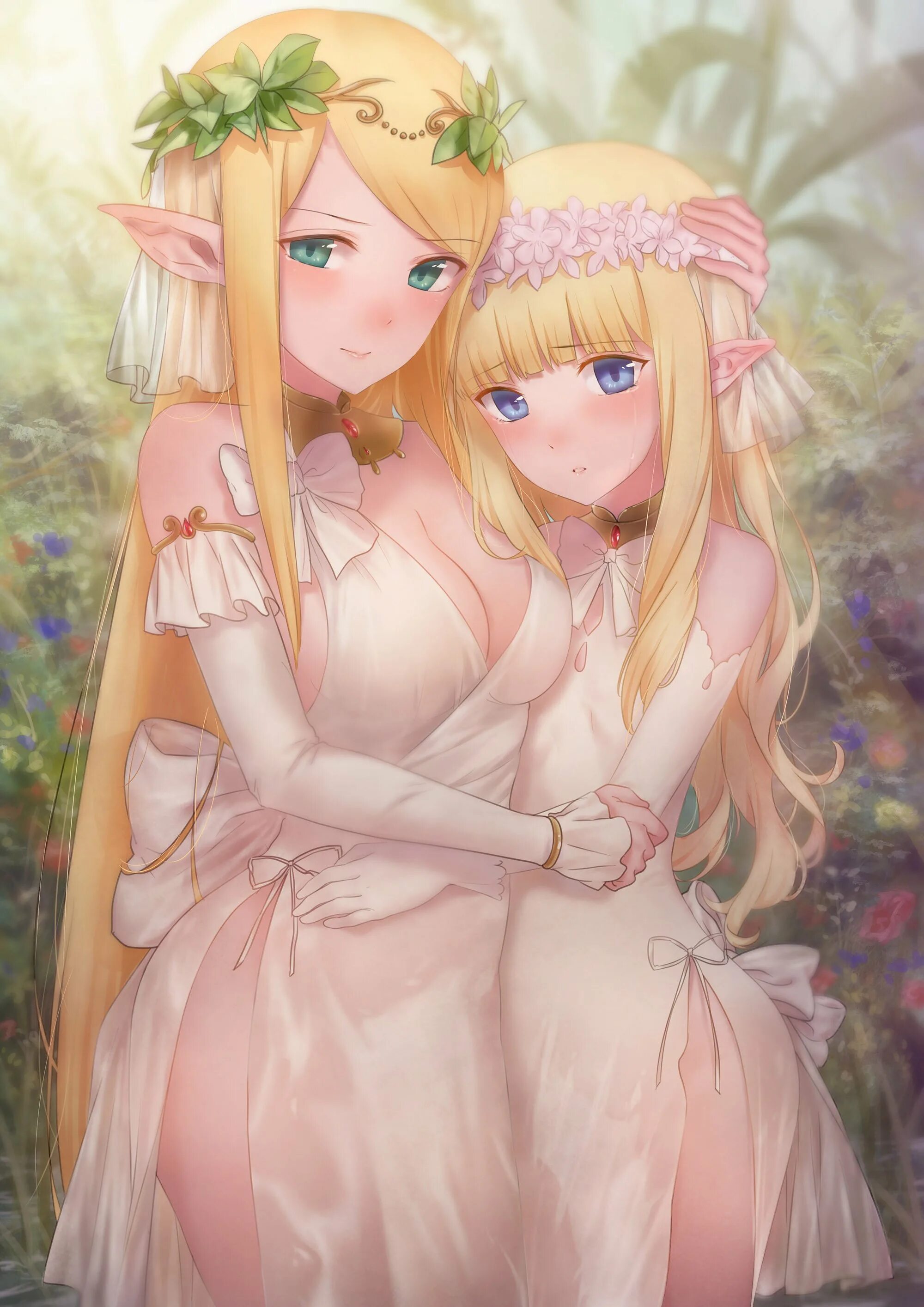 Манга моей рабыни эльфийки. Эльфы юри. аниме эльфийки эччи. anime elf эччи. аниме эльфийская эччи.