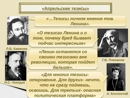 Апрельские тезисы основные положения