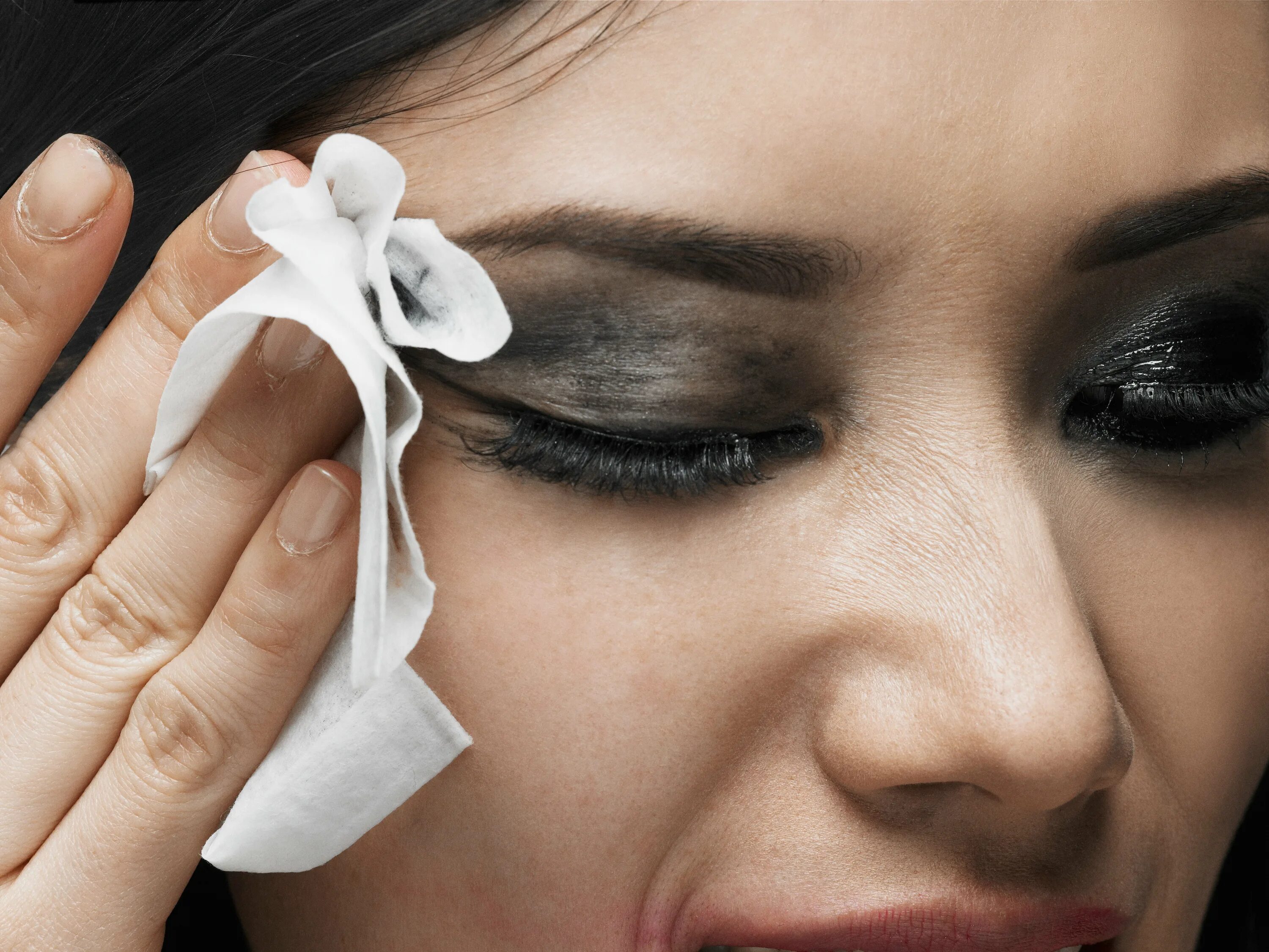 Make up removing. Make up removing