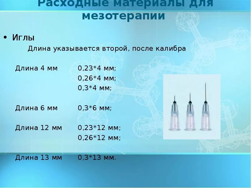 Ширина иглы. Иглы для мезотерапии классификация. Размер игл для мезотерапии лица. Иглы для мезотерапии диаметр. Толщина игл для мезотерапии.