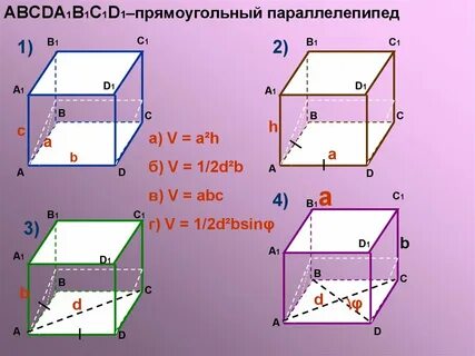 Правильное сечение параллелепипеда