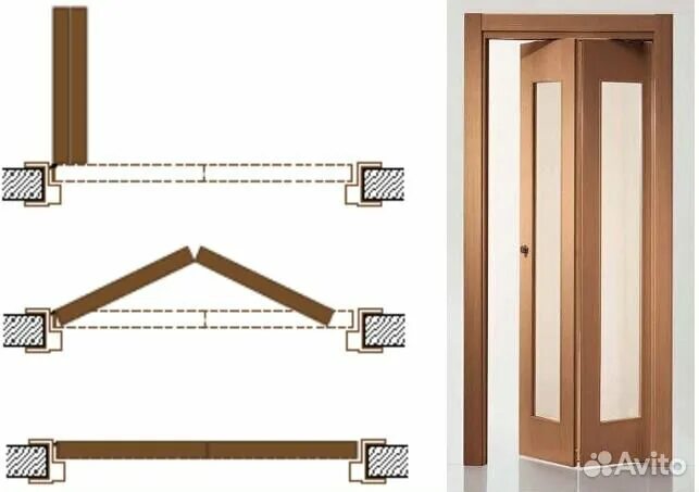 Accordion Aluminium Bi Fold Folding Interior Tempered Glass Doors For Balcony - 