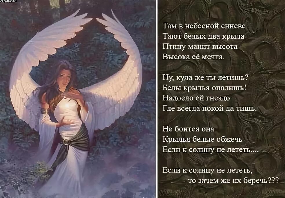 Птице высота песня. Стих про Крылья у женщины. Стихи про Крылья за спиной. Стихи про два крыла. Крылья ангела стихи.