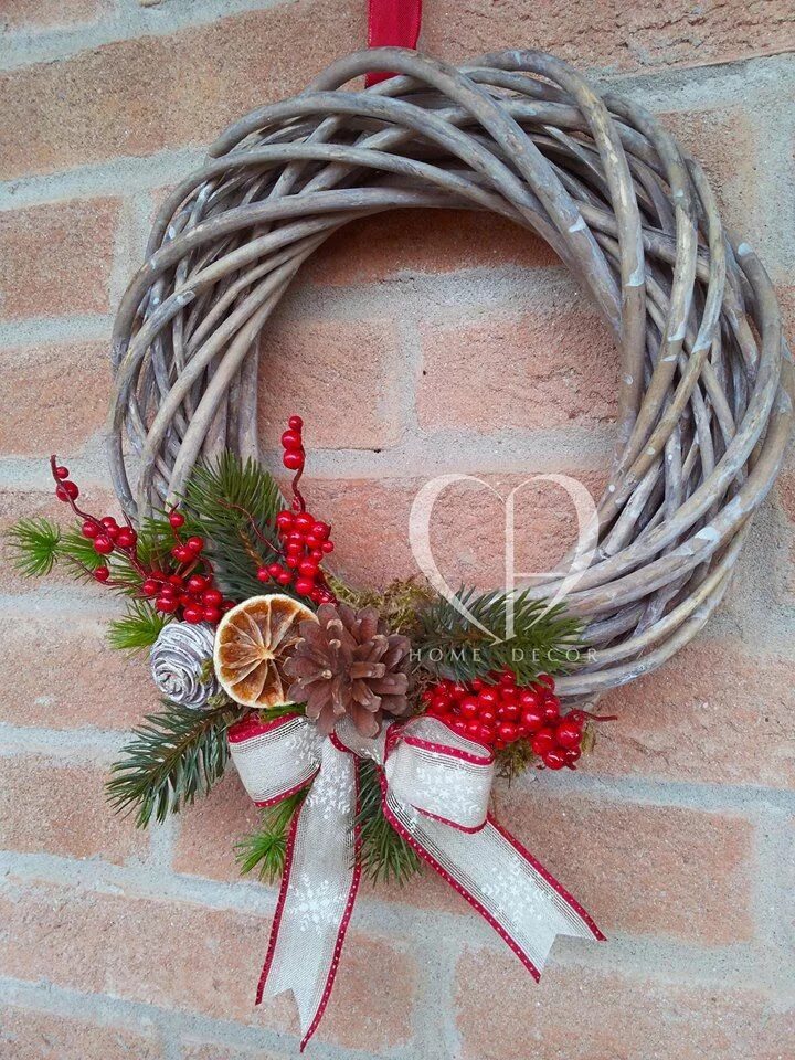 podzimní věnec z proutí Hledat Googlem Christmas wreaths diy, Christmas wreath