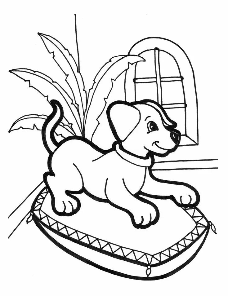 Раскраски собачки распечатать бесплатно формат а4 Pet Orange coloring book Free PNG Printable Template & Coloring sheet