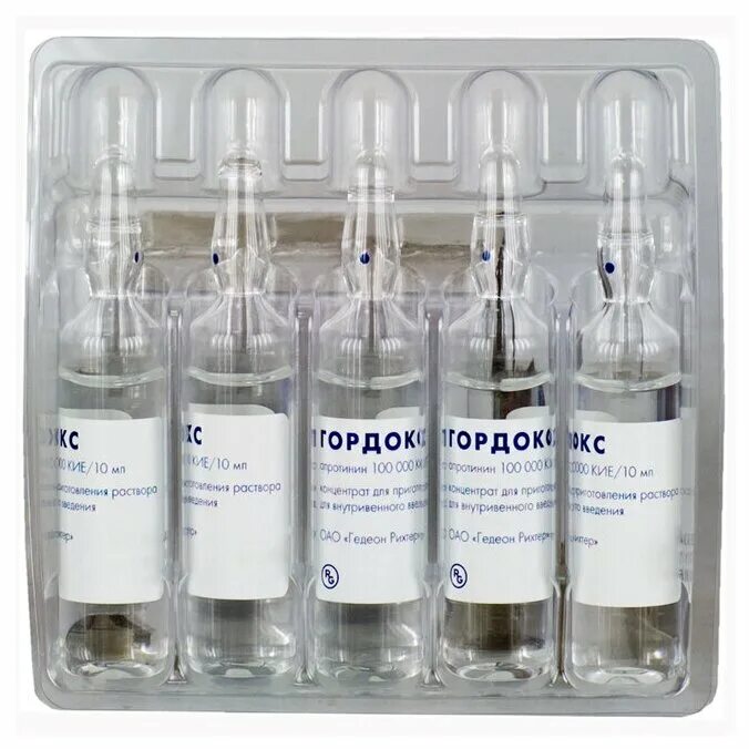 апротинин гордокс. 10мл №1. апротинин гордокс. гордокс-10. гордокс р-р д/ в/в введ 10000кие амп 10мл №25.