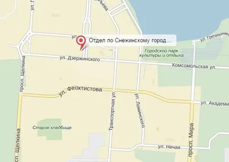 Карта снежинска