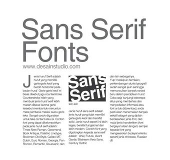 Font style sans serif