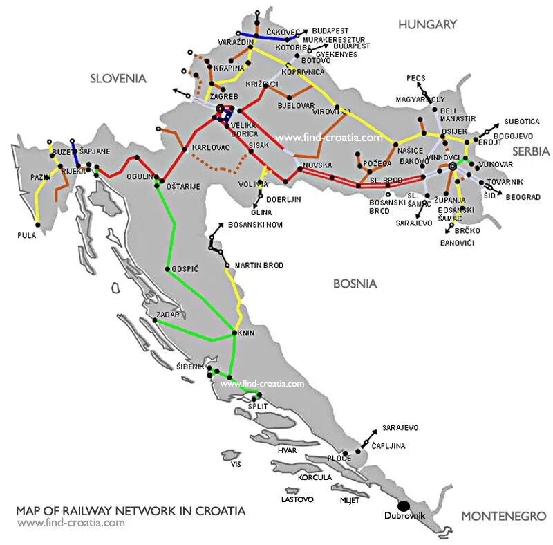 Open railway map