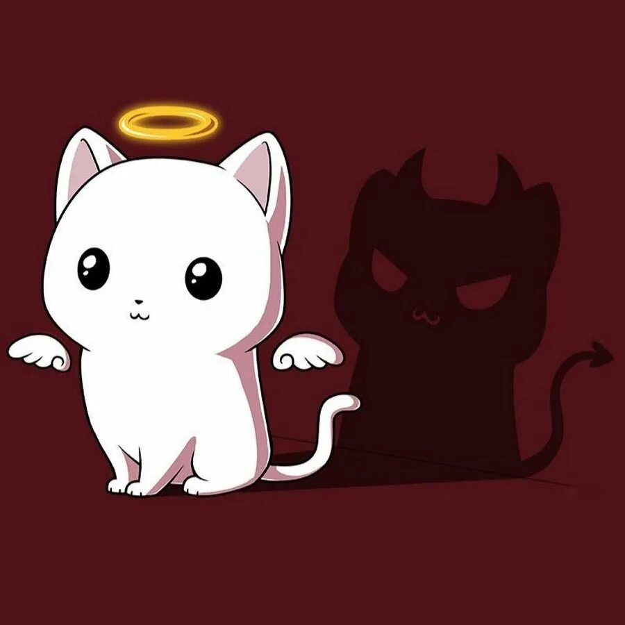 Злая мило. Котята аниме. милое зло. милый котенок арт. картун кэт.