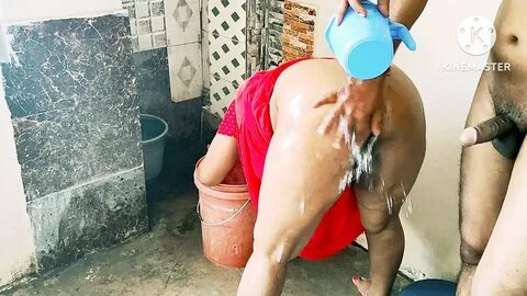Flexible mallu maid being filmed and fucked by master in bathroom. 