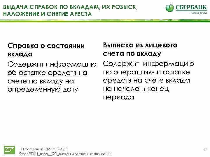 Выдача вклада. Выдача справок по вкладам. Снятие и наложение ареста по вкладам. Наложение и снятие ареста на вклады. Арест вкладов