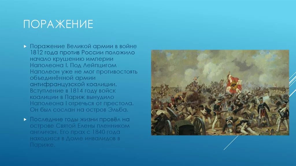 Наполеон год поражения. Гибель Великой армии Наполеона 1812 кратко.