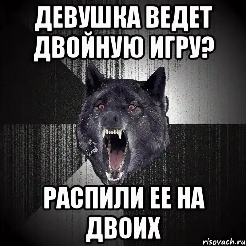Вести двойную игру. Сумасшедший волк мем. двойная игра цитаты. ты ведешь двойную игру. рисовач волк.