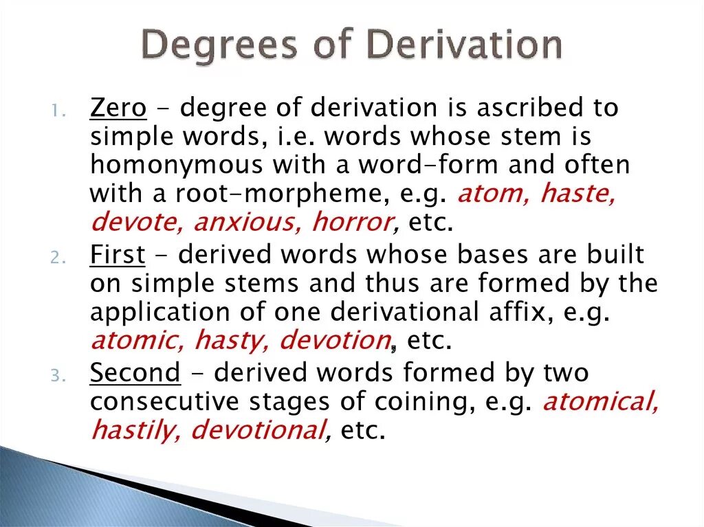 Derived forms