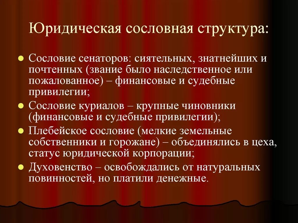 Привилегии в правовом статусе