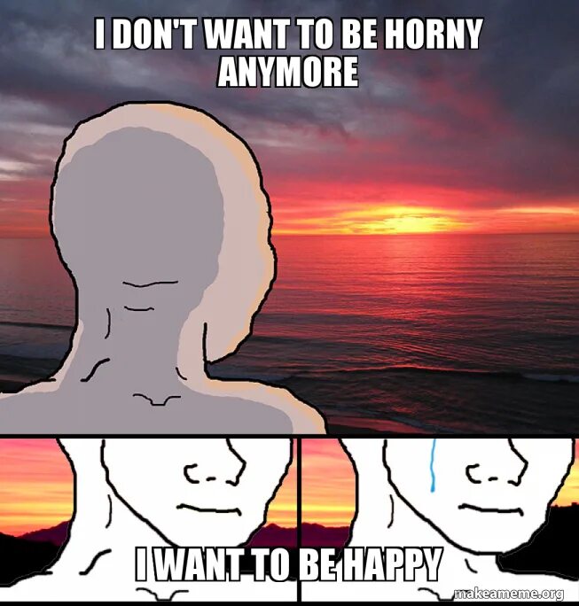 I ll do whatever i want. Закат Мем. Пыталась быть счастливой Мем. I don't wanna be horny anymore i wanna be Happy. Хорни мемы.