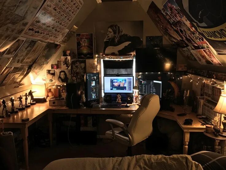 Красивый сетап. Игровая подсветка на стену. Геймерские комнаты. Cozy gaming. My dream desk setup.