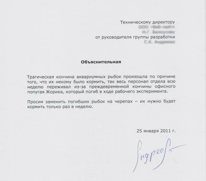 Можно не писать объяснительную